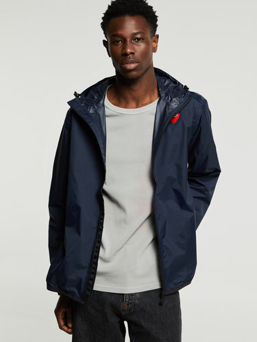 Comme des Garçons PLAY - CDG x K-Way Full Zip Packable Jacket in Navy