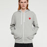 Comme des Garçons PLAY - Red Heart Sweatshirt in Grey