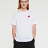 Comme des Garçons PLAY - Red Heart T-Shirt in White