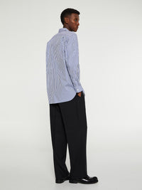 Comme des Garçons PLAY - Shirt with Black Emblem in Blue