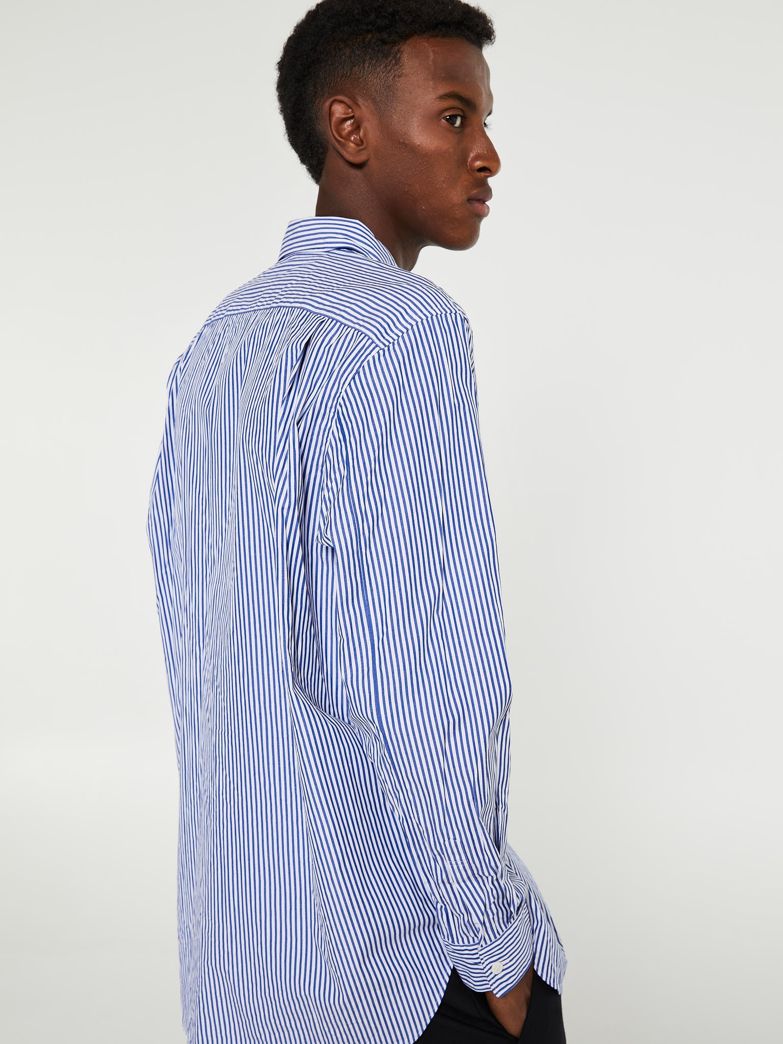 Dress Shirt Striped Long Cdg Shirt Blue Comme Des Garçons PLAY