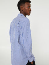 Comme des Garçons PLAY - Shirt with Black Emblem in Blue