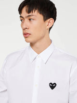 Comme des Garçons PLAY - Black Heart Shirt in White