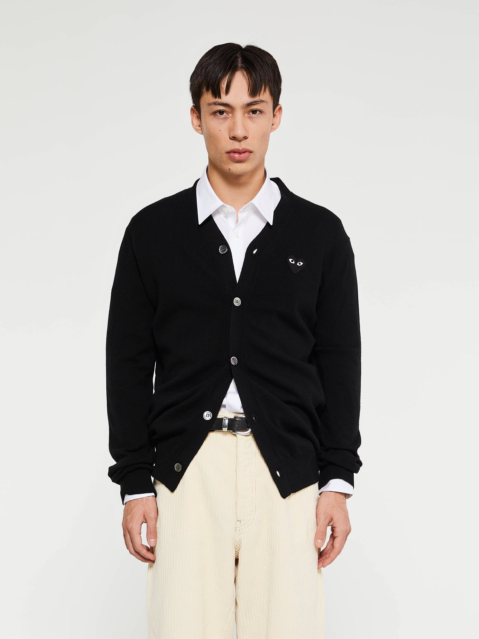 Comme des Garçons PLAY - Black Heart Cardigan in Black