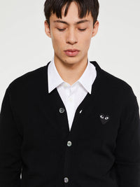 Comme des Garçons PLAY - Black Heart Cardigan in Black