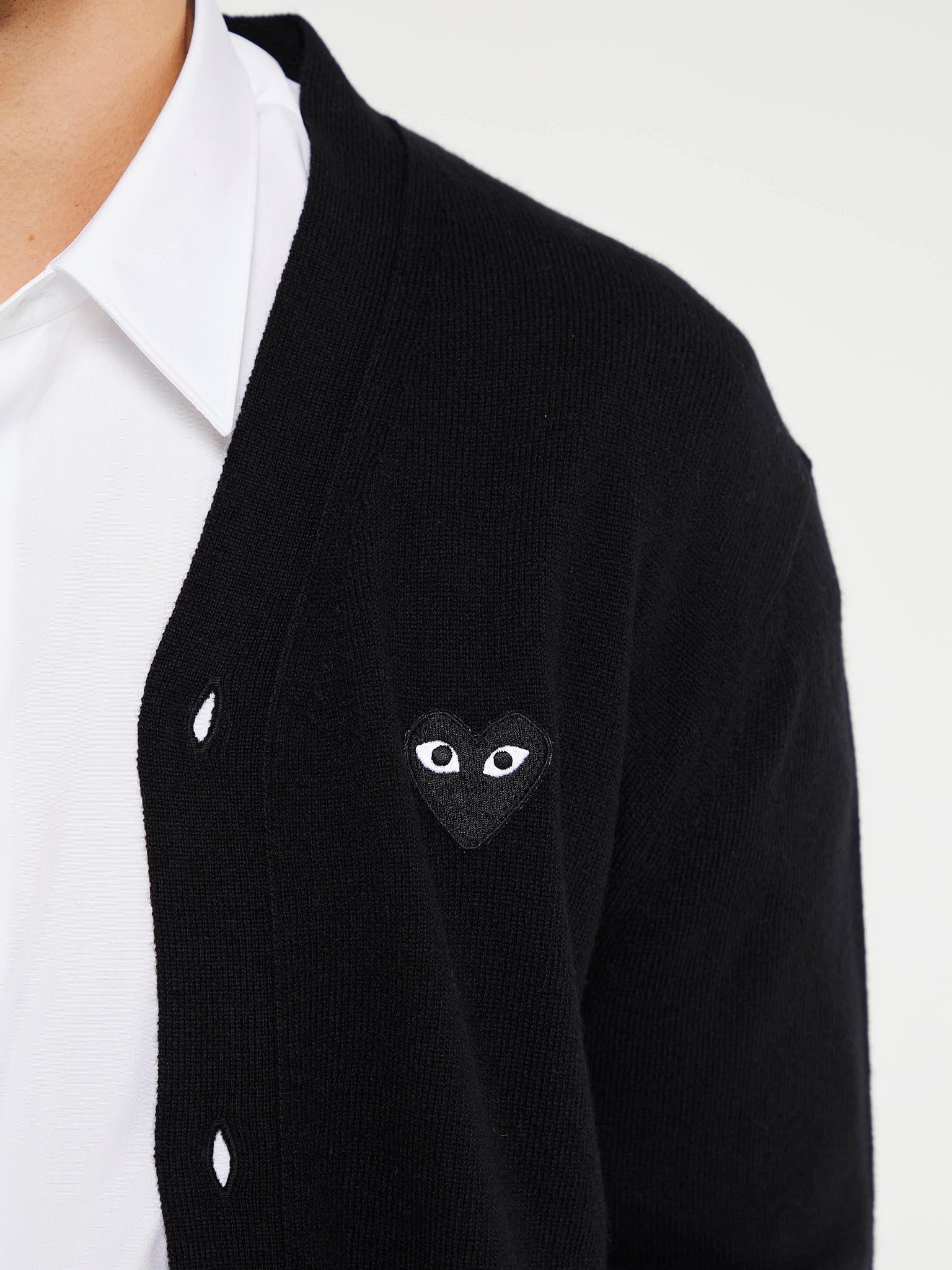 Comme des Garçons PLAY Black Heart Cardigan in Black – Stoy