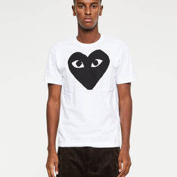 Comme des Garçons PLAY - Black Heart T-Shirt in White