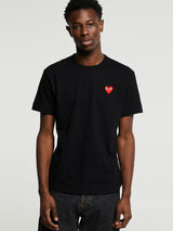 Comme des Garçons PLAY - Red Heart T-Shirt in Black
