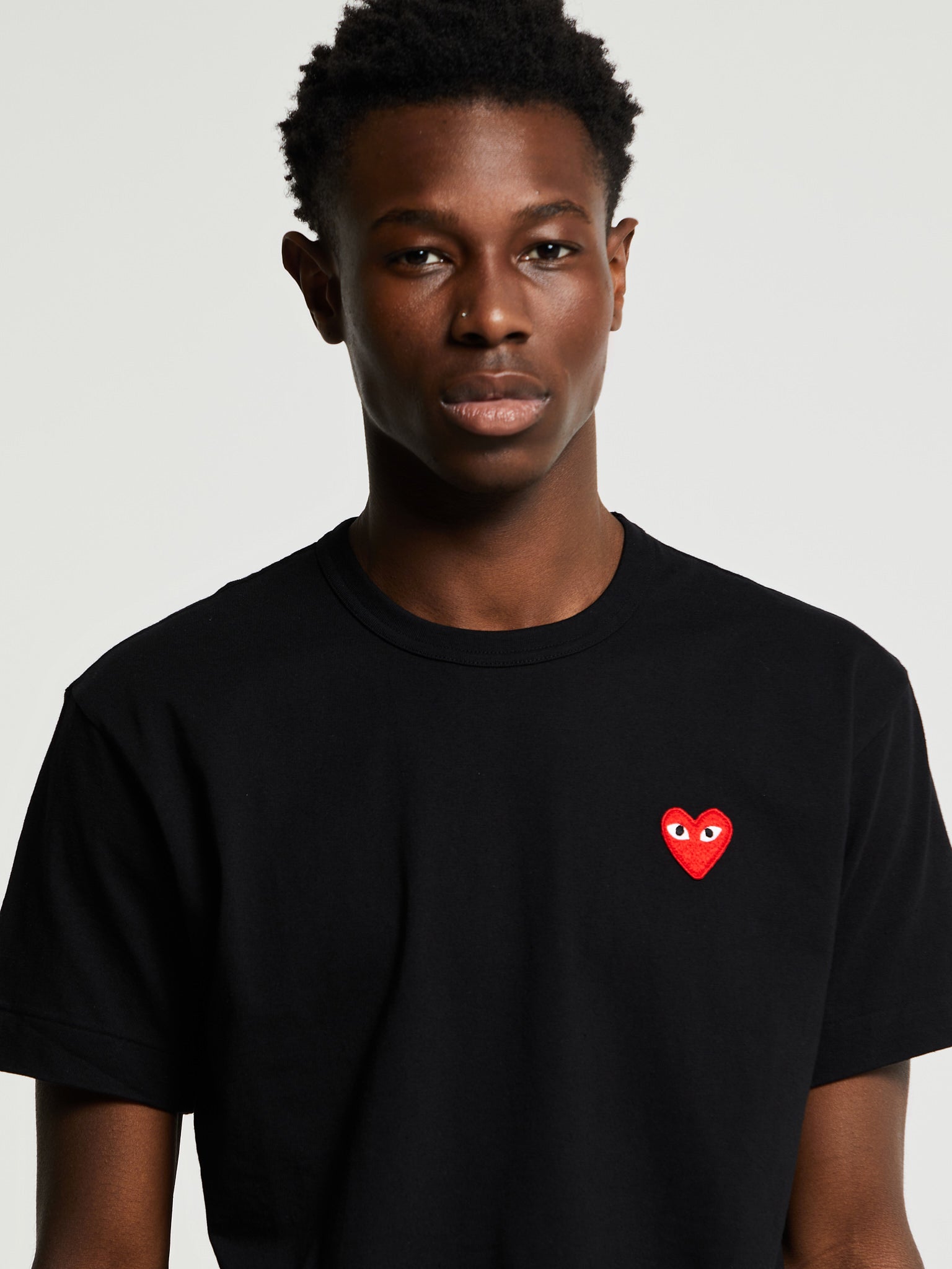 Comme des Garçons PLAY - Red Heart T-Shirt in Black