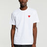 Comme des Garçons PLAY - Red Heart T-Shirt in White