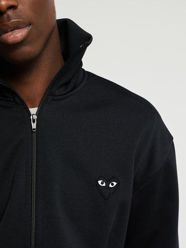 Comme des Garçons PLAY - Sweatshirt with Black Emblem in Black