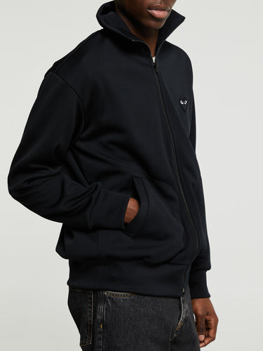 Comme des Garçons PLAY - Sweatshirt with Black Emblem in Black