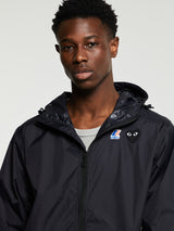 Comme des Garçons PLAY - CDG Play x K Way Full Zip Packable Jacket in Black