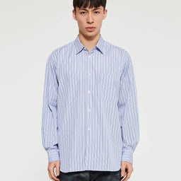 Comme des Garçons SHIRT - Woven Shirt in Blue and White