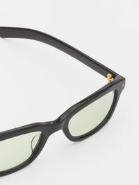 Flatlist - Clint Sunglasses in Solid Brown and Chill Out Green Lens