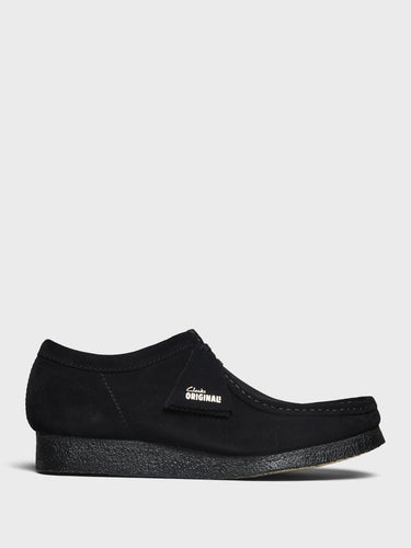 Clarks - Wallabee Shoes in Black Suede