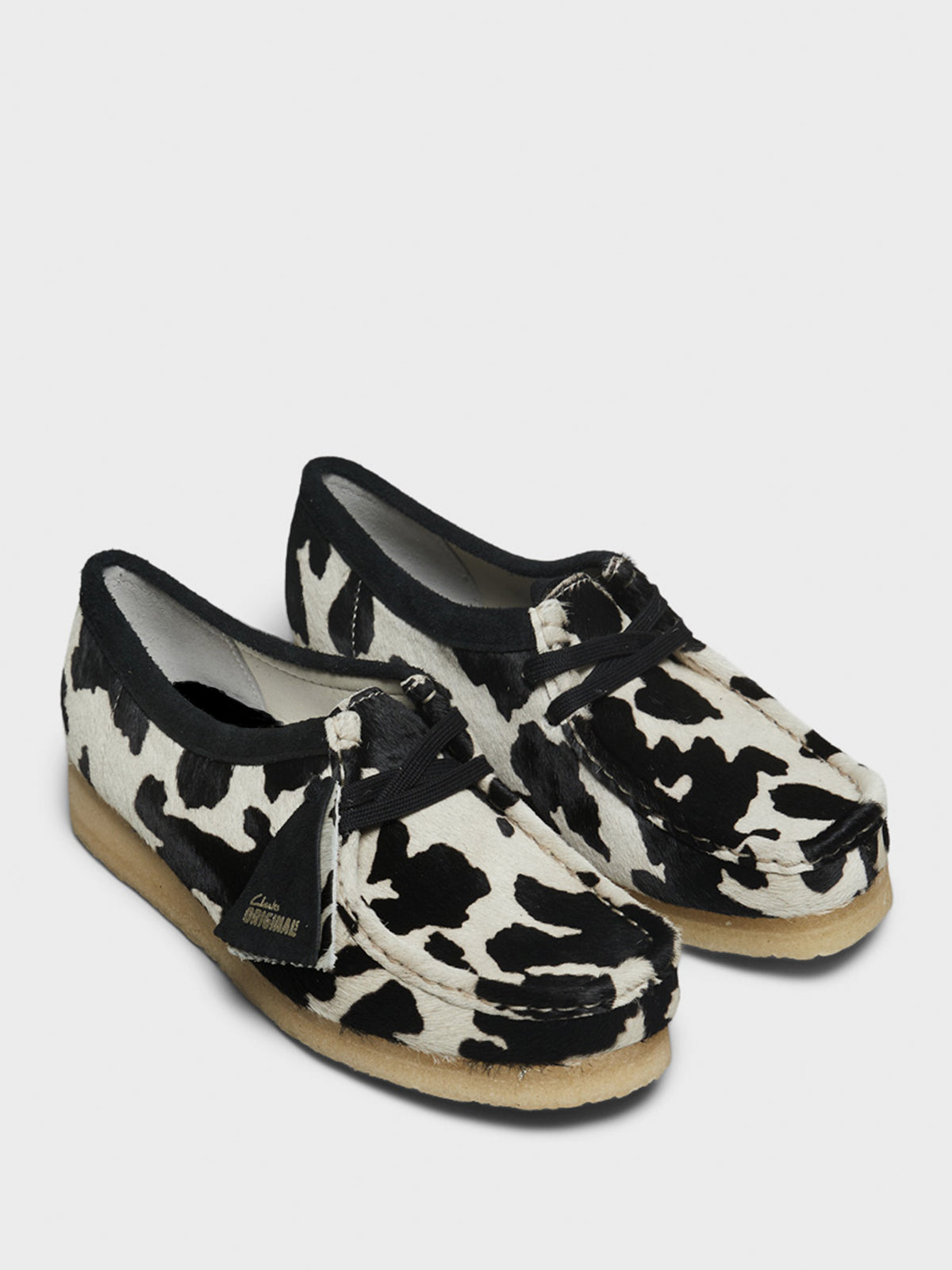 Women's Wallabee Shoes in Cow Print