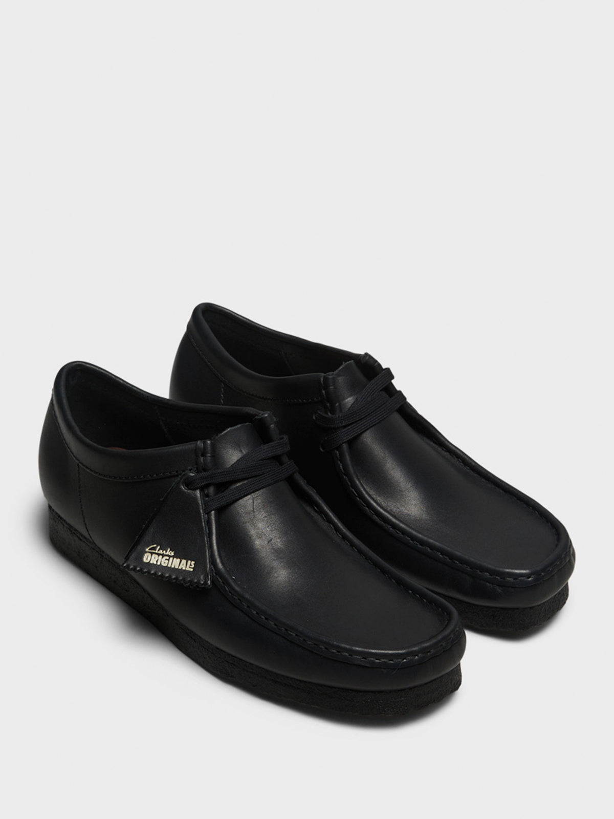 Wallabee Shoes in Black Leather