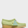 Clarks - Women's Wallabee Shoes in Pale Lime Suede
