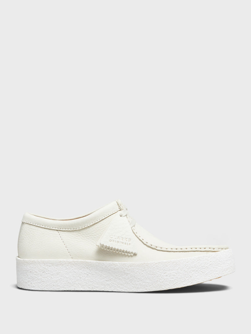 Wallabee Cup Shoes in White Nubuck