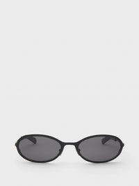 Flatlist - Cohen Sunglasses in Matte Black and Solid Black Lens