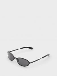 Flatlist - Cohen Sunglasses in Matte Black and Solid Black Lens