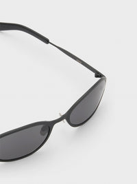 Flatlist - Cohen Sunglasses in Matte Black and Solid Black Lens