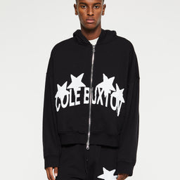 Cole Buxton - 4 Star Zipped Hoodie in Black