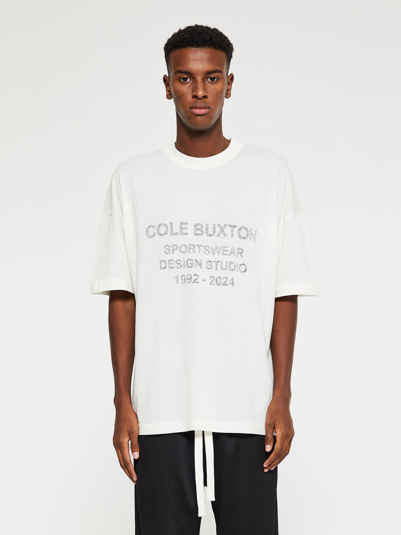 Cole Buxton - Inside Out Logo T-shirt in Vintage White