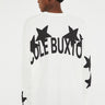 Cole Buxton - Waffle Painted Star Long Sleeve T-shirt in Vintage White