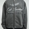 Cole Buxton - International Zipped Hoodie in OG Washed Black