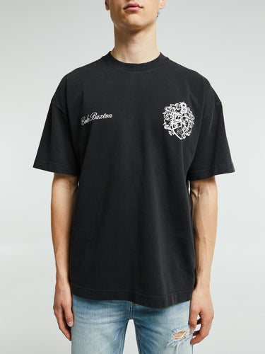 Cole Buxton - Collegiate Crest T-Shirt in Vintage Black
