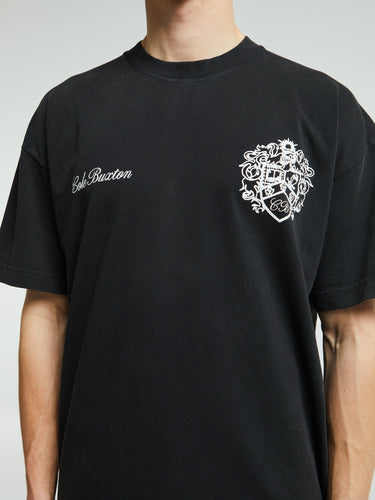 Cole Buxton - Collegiate Crest T-Shirt in Vintage Black