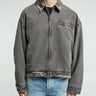 Cole Buxton - Distressed Trucker Jacket in Black