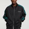 Cole Buxton - Contrast Tape Track Jacket in Black and Green