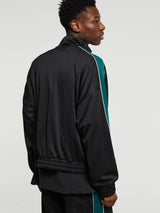 Cole Buxton - Contrast Tape Track Jacket in Black and Green