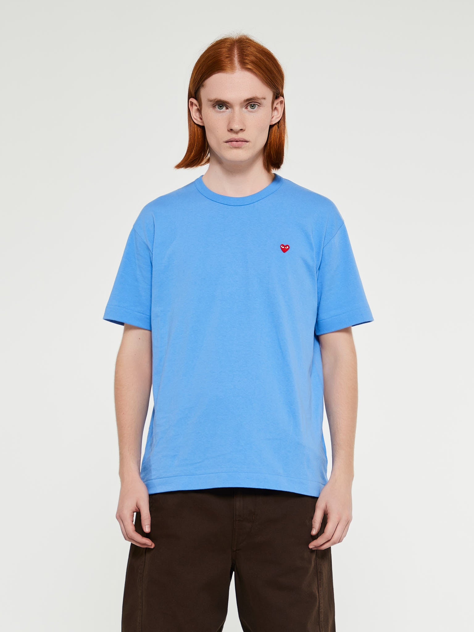 Small Red Heart T-Shirt in Blue