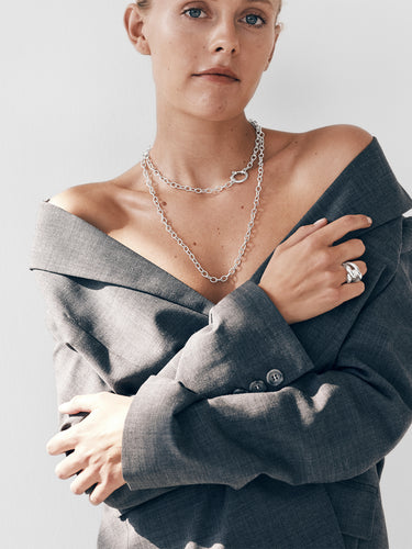 Trine Tuxen - Continuation Chain in Brass Silver Plated