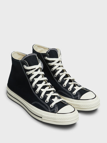 Converse - Chuck 70 High Top Canvas Sneakers in Black, Egret and Black