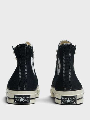 Converse - Chuck 70 High Top Canvas Sneakers in Black, Egret and Black