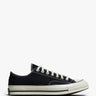 Converse - Chuck 70 Low Top Canvas Sneakers in Black, Black and Egret