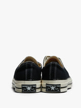 Converse - Chuck 70 Low Top Canvas Sneakers in Black, Black and Egret