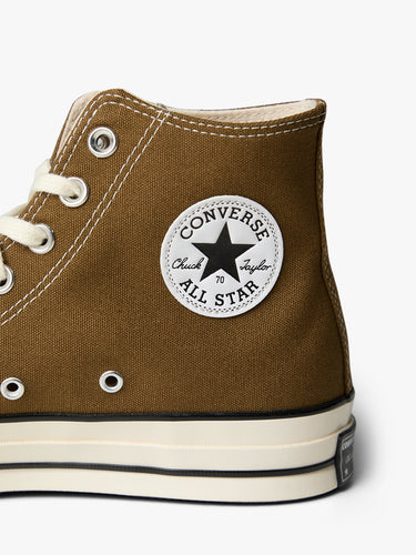 Converse - Chuck 70 High Top Canvas Sneakers in Bog Down/Egret/Black