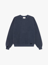 Calm. - Washed Sweatshirt in Navy Blue