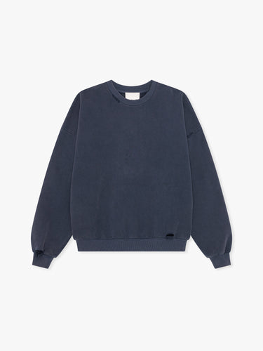 Calm. - Washed Sweatshirt in Navy Blue