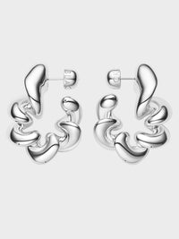 Maria Black - Coil Hoop Large Earring in Silver