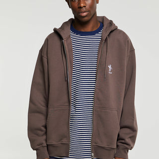 Dancer - OG Logo Zip Hood in Brown
