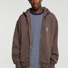 Dancer - OG Logo Zip Hood in Brown