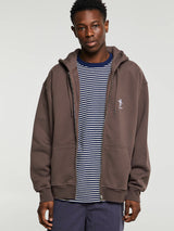 Dancer - OG Logo Zip Hood in Brown
