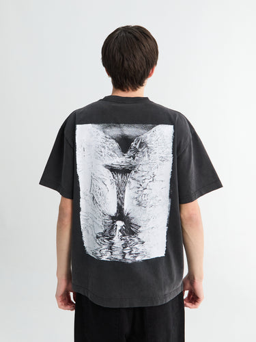Dancer - Waterfall T-Shirt in Washed Black